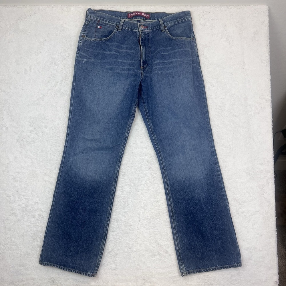 Vintage Tommy Hilfiger Baggy Jeans Mens 36x33 Relaxed‎ Blue Denim Y2K